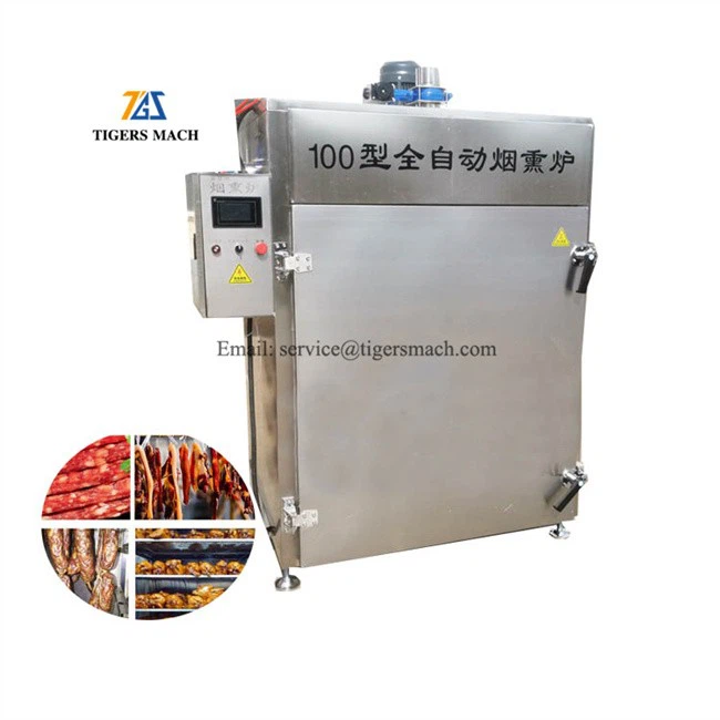 Line for processing smoked meat, Automatic sausage filling tying and drying smoked machine with colorful (5)